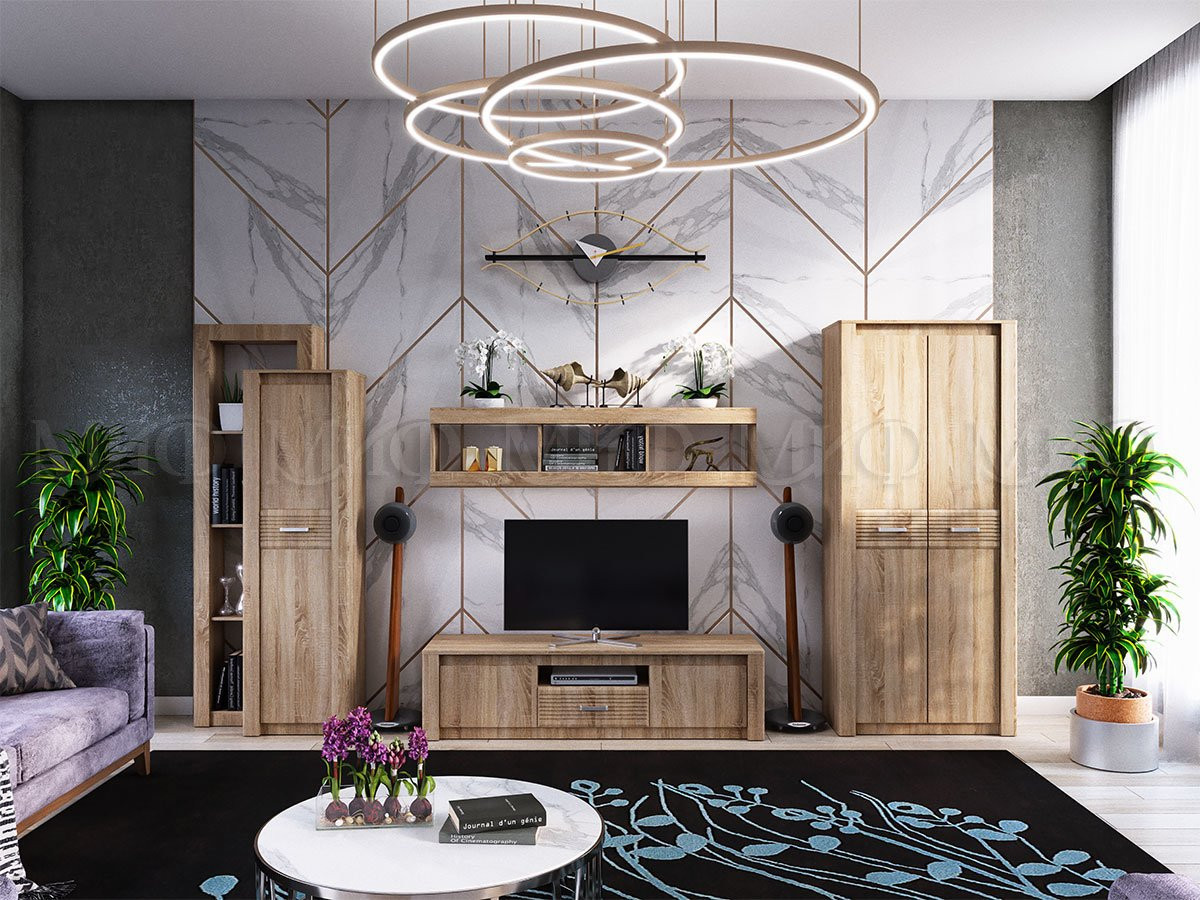 Гостиная Тиона Сонома (Ш-3450 мм x В-2090 мм x Г-520 мм)