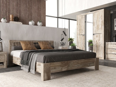 Спальный Гарнитур Ройс №1 /Дуб Юкон/Бетон Темный 