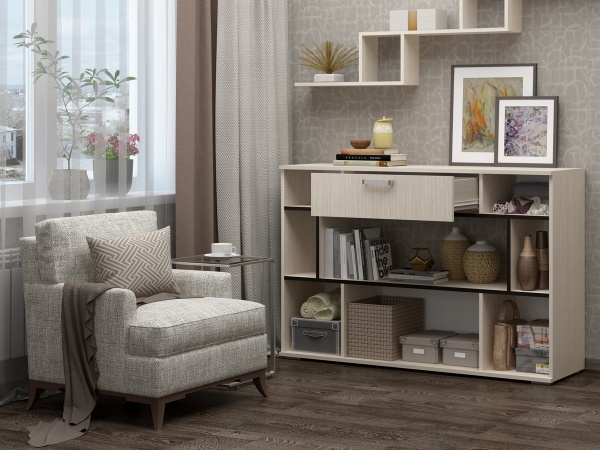 Комод Бергамо-11 Ясень Шимо Светлый ЛДСП (Ш-1500/В-1000/Г-430мм)