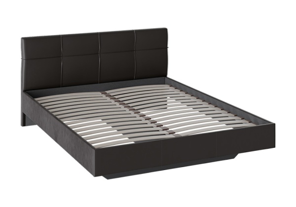 Кровать с мягкой обивкой Элис темная